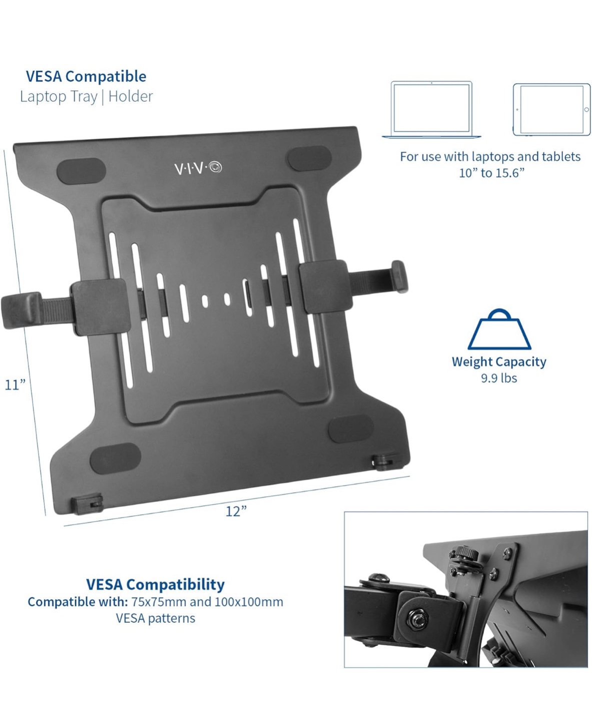 VIVOTEK VESA Compatible Laptop Tray Holder - photo 4