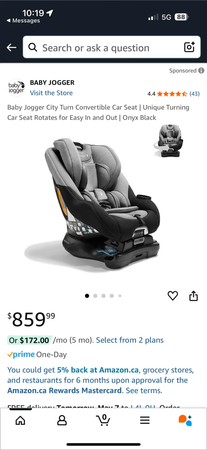 Baby Jogger City Turn Car Seat thumbnail