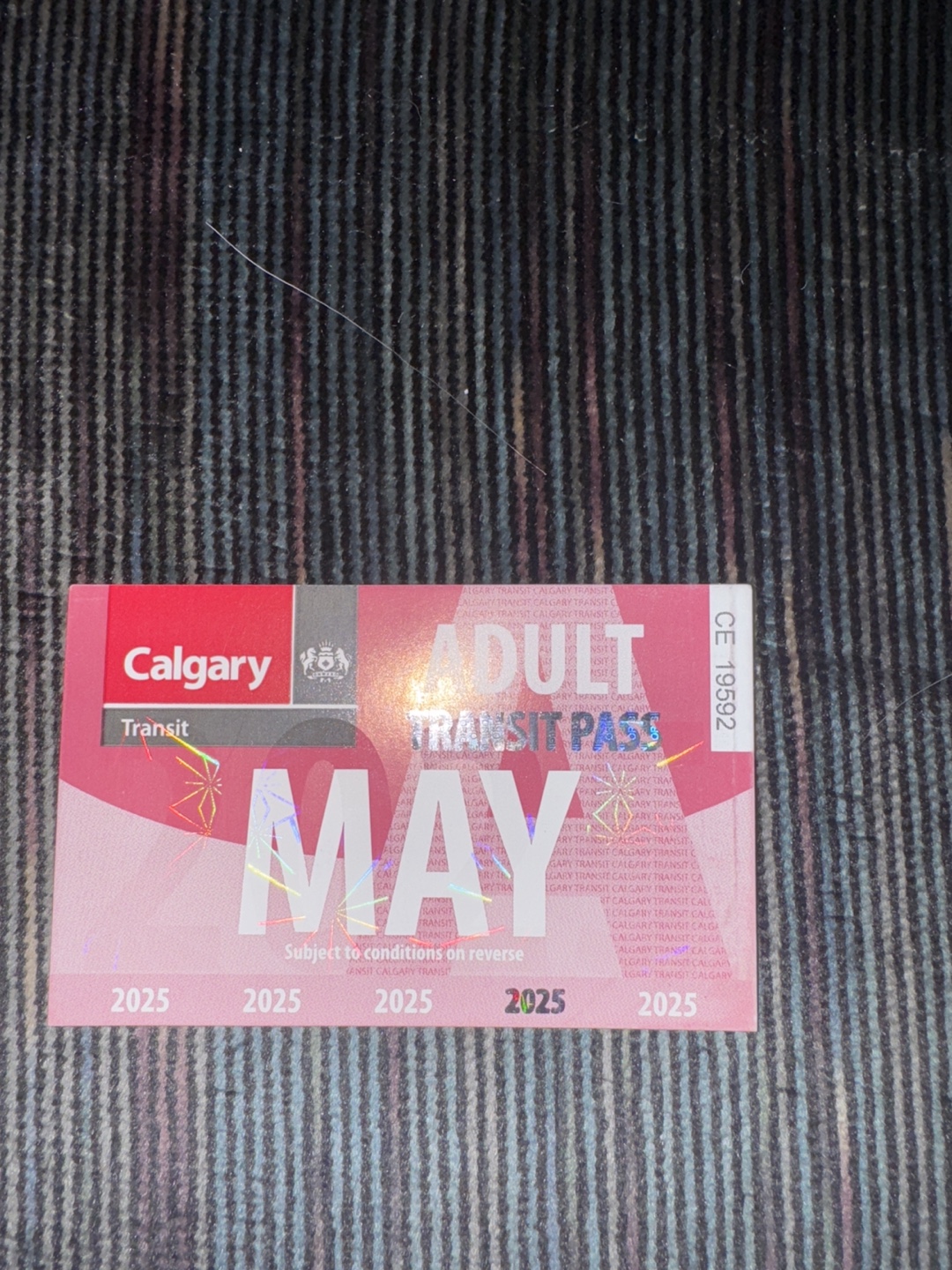 Calgary Transit May 2025 Adult Transit Pass