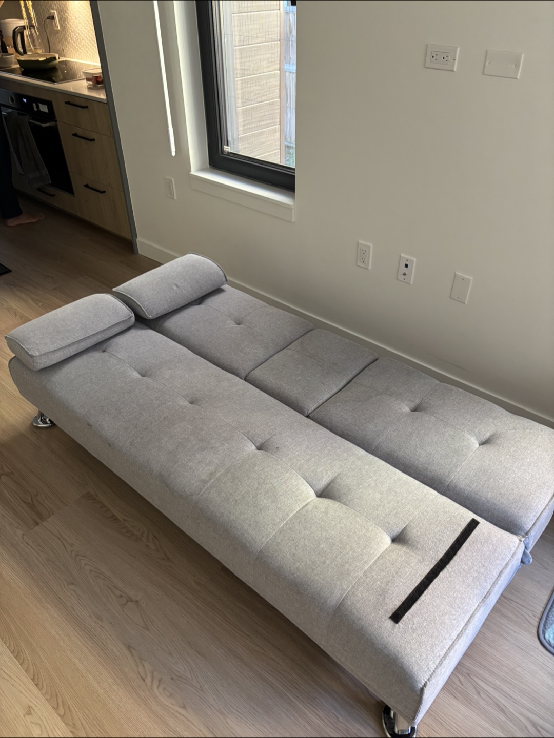 Grey Sofa Bed with Cup Holders - photo 2