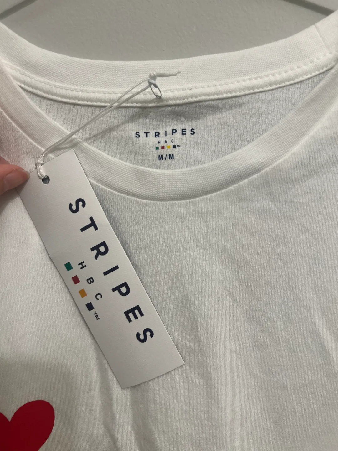 Stripes T-Shirt - I Heart Canada Graphic Tee - Size Medium image indicator(3)