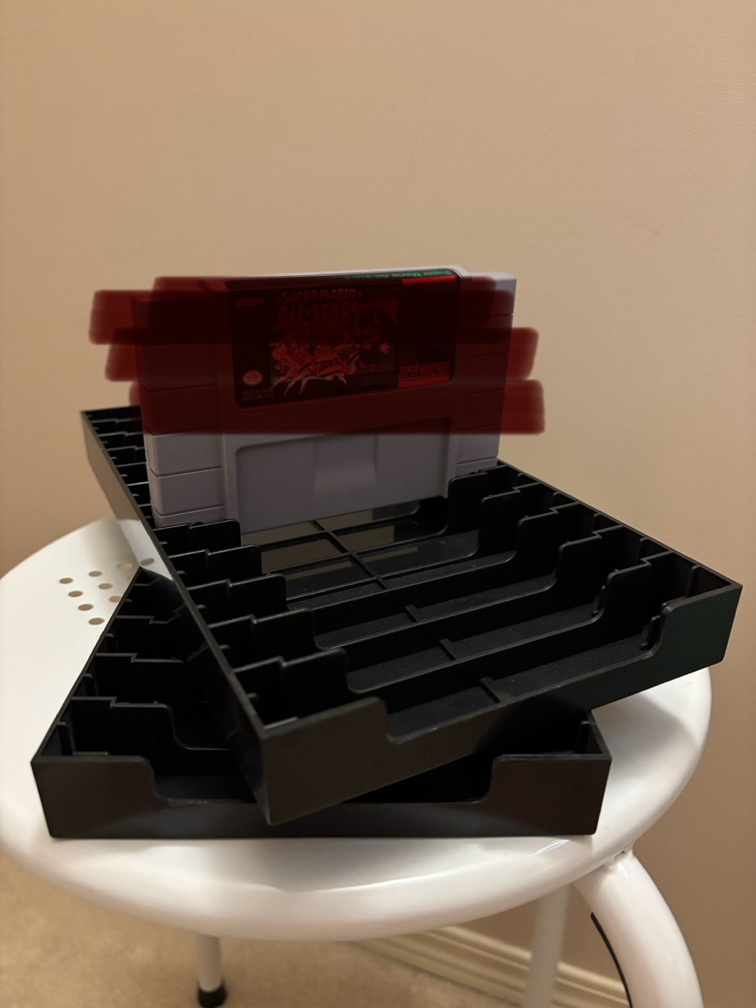 RARE: SNES Nintendo Game Cartridge Holder, Tray, Organizer