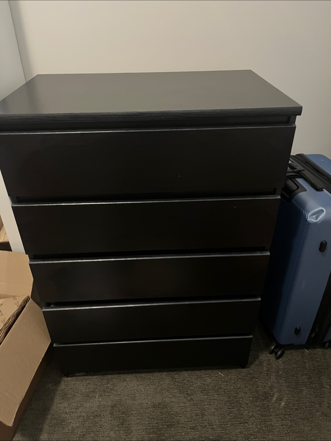 Black 5-Drawer Chest 🧡