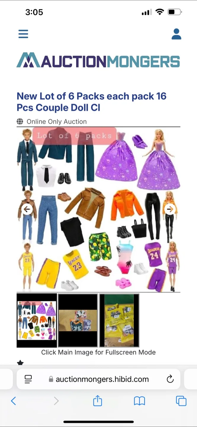 Barwa Barbie Doll Clothes & Accessories- 1 of each thumbnail
