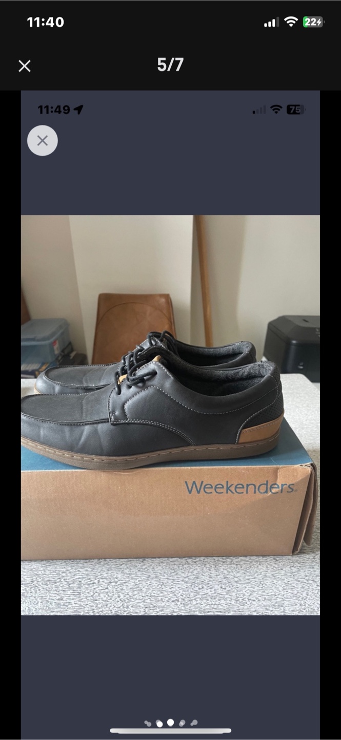 Men's Weekenders Black Leather Shoes