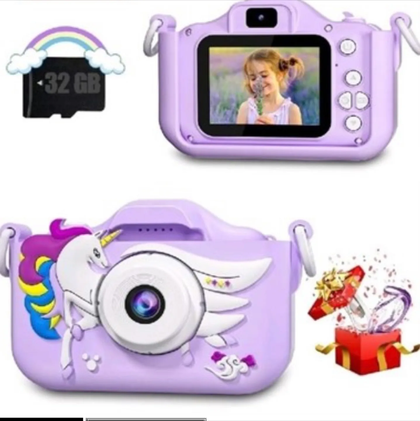 Kids' Unicorn Digital Camera with 32GB SD Card thumbnail