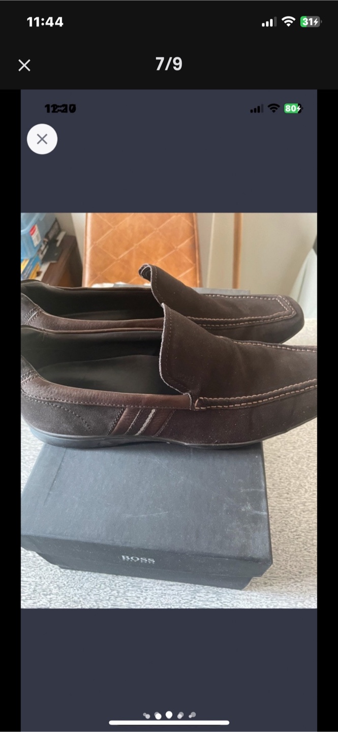 Hugo Boss Brown Suede Loafers - Size 42 EU