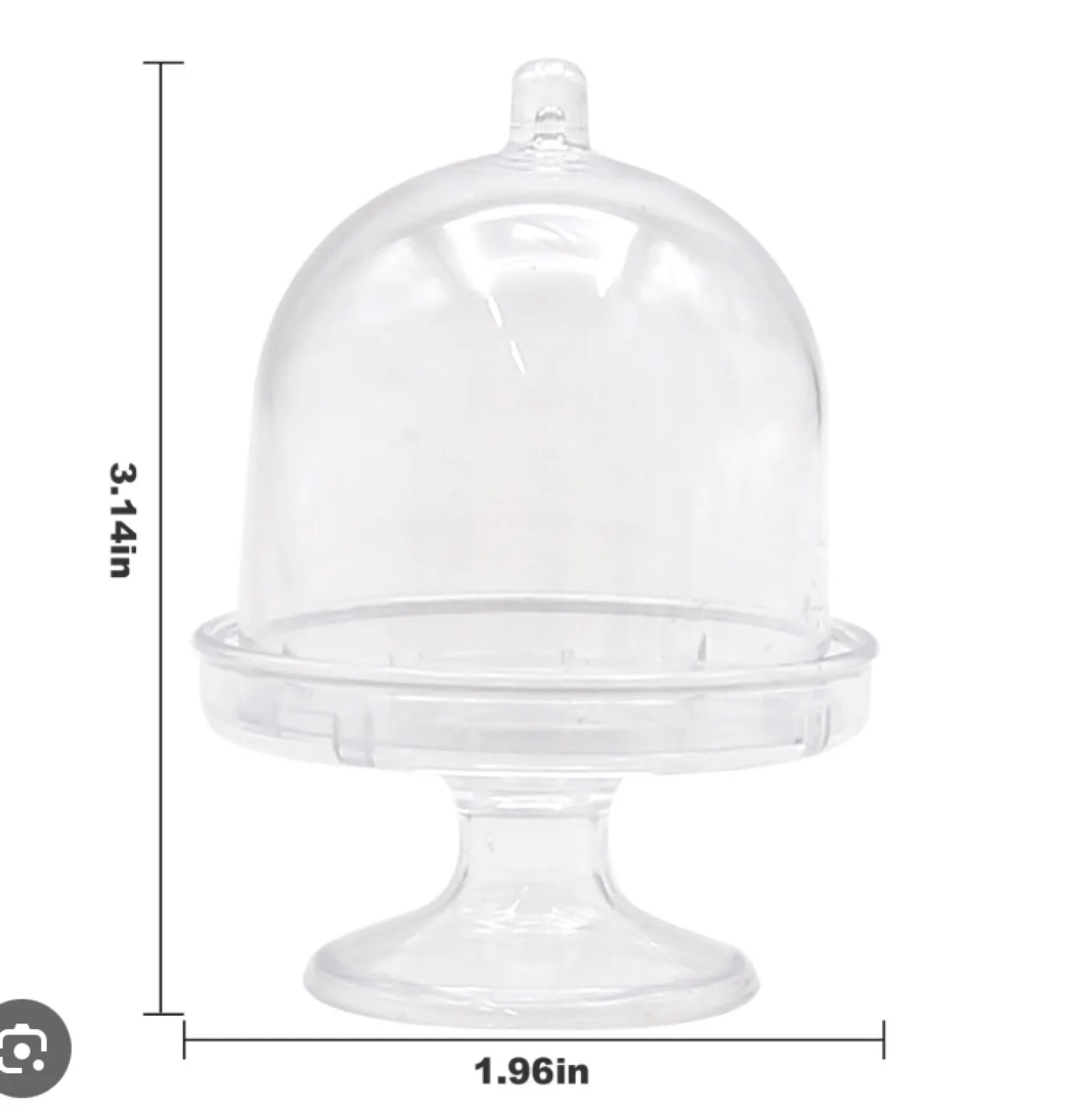 🧡 70x Miniature Clear Plastic Cake Domes with Stand image indicator(5)