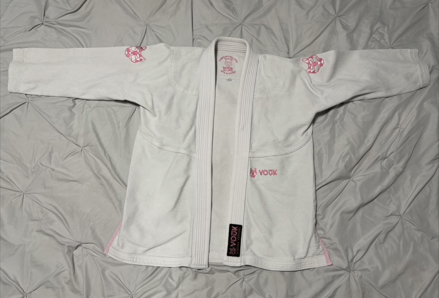 VOUK Jiu-Jitsu Gi - White/Pink - Limited Edition - photo 4