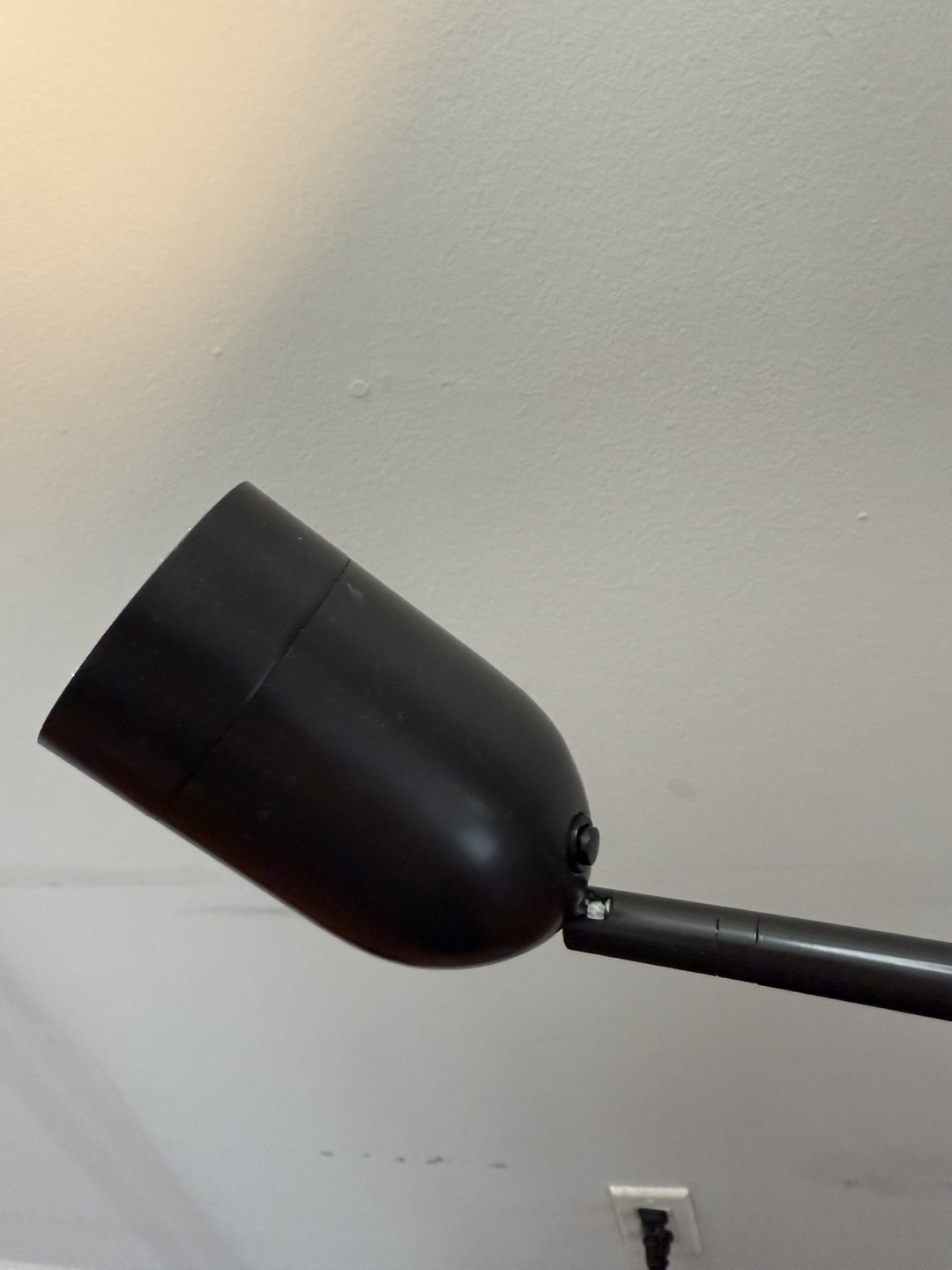 IKEA Pair of Black Arc Floor Lamps with White Shades - photo 5