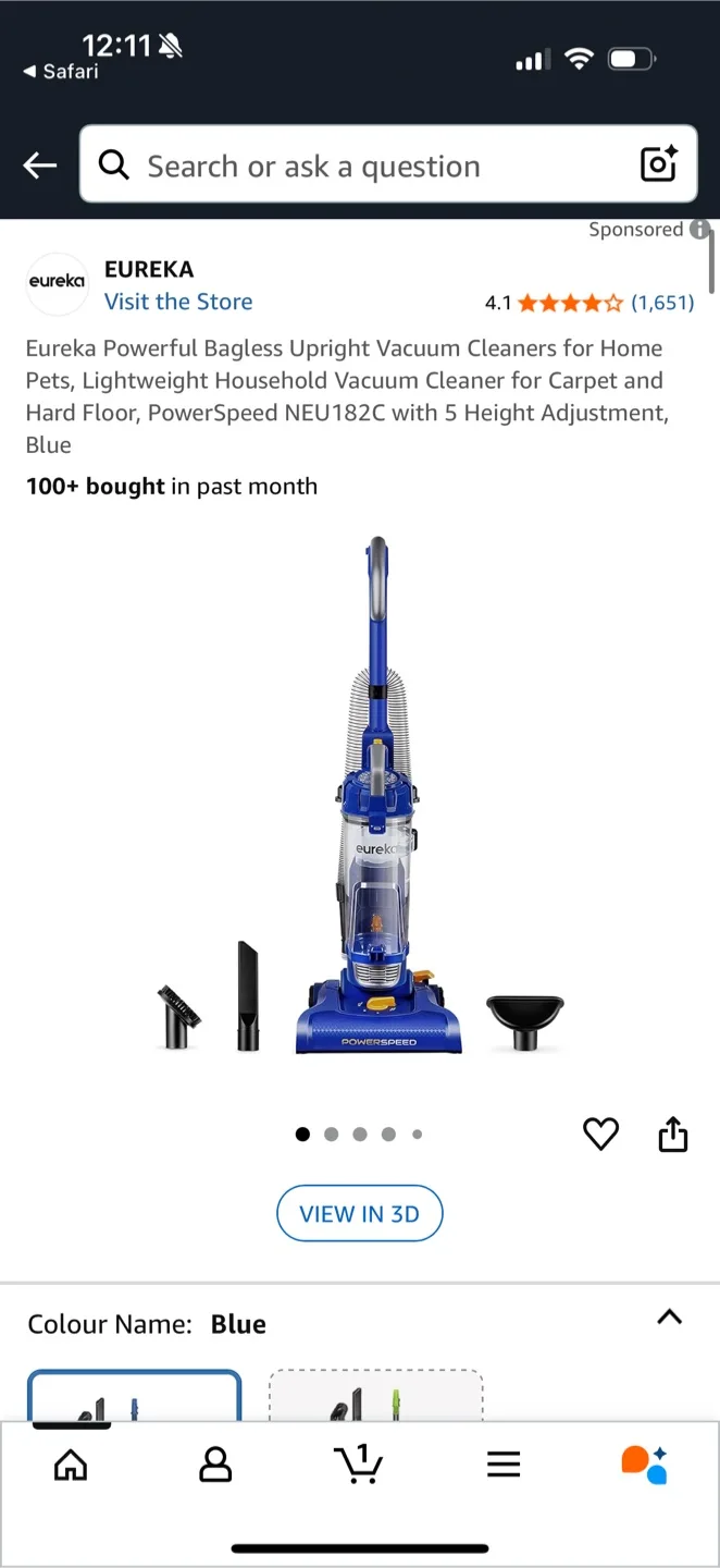 Eureka PowerSpeed Bagless Upright Vacuum Cleaner image indicator(2)