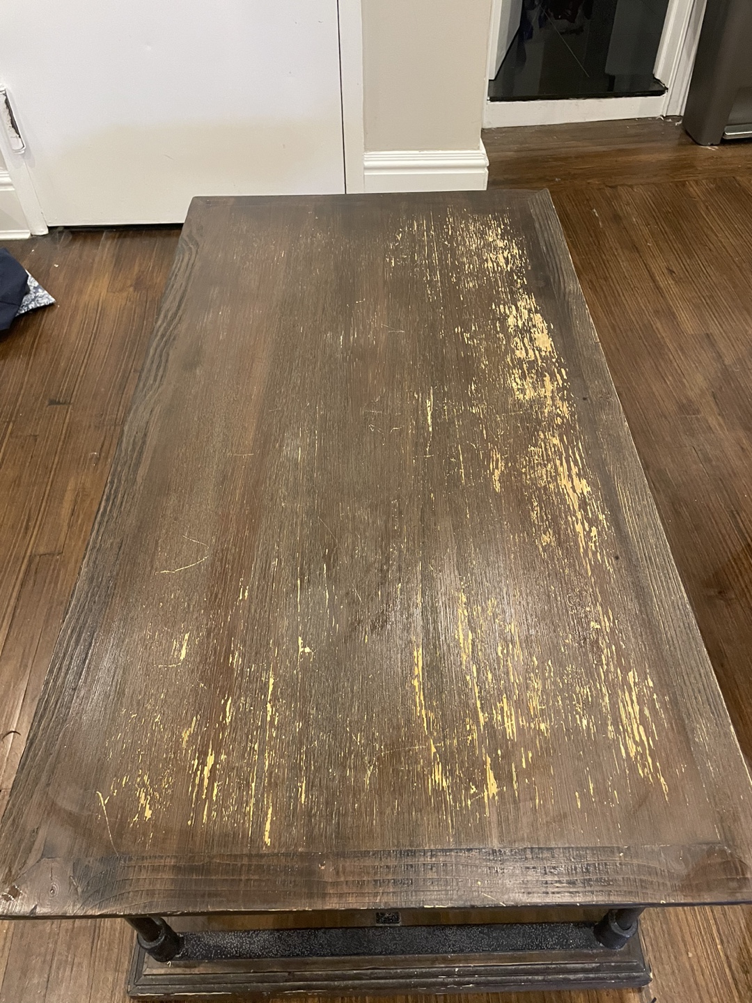 Rustic Wood Coffee Table with Lower Shelf - photo 2