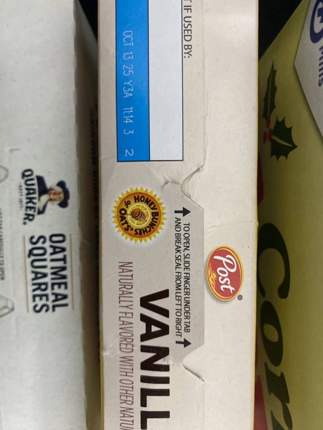 3 Boxes of Cereal - Chex Corn, Oatmeal Squares, & Honey Bunches - photo 2
