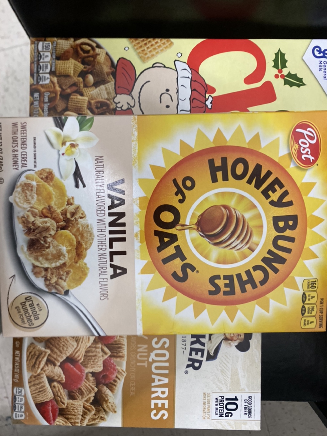 3 Boxes of Cereal - Chex Corn, Oatmeal Squares, & Honey Bunches - photo 4