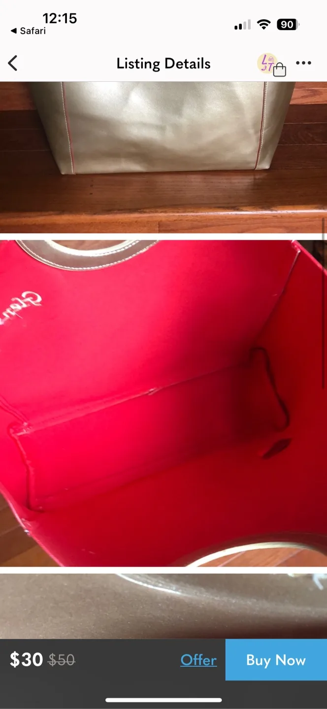 Elizabeth Taylor Gold Laser Cut Tote Bag image indicator(3)