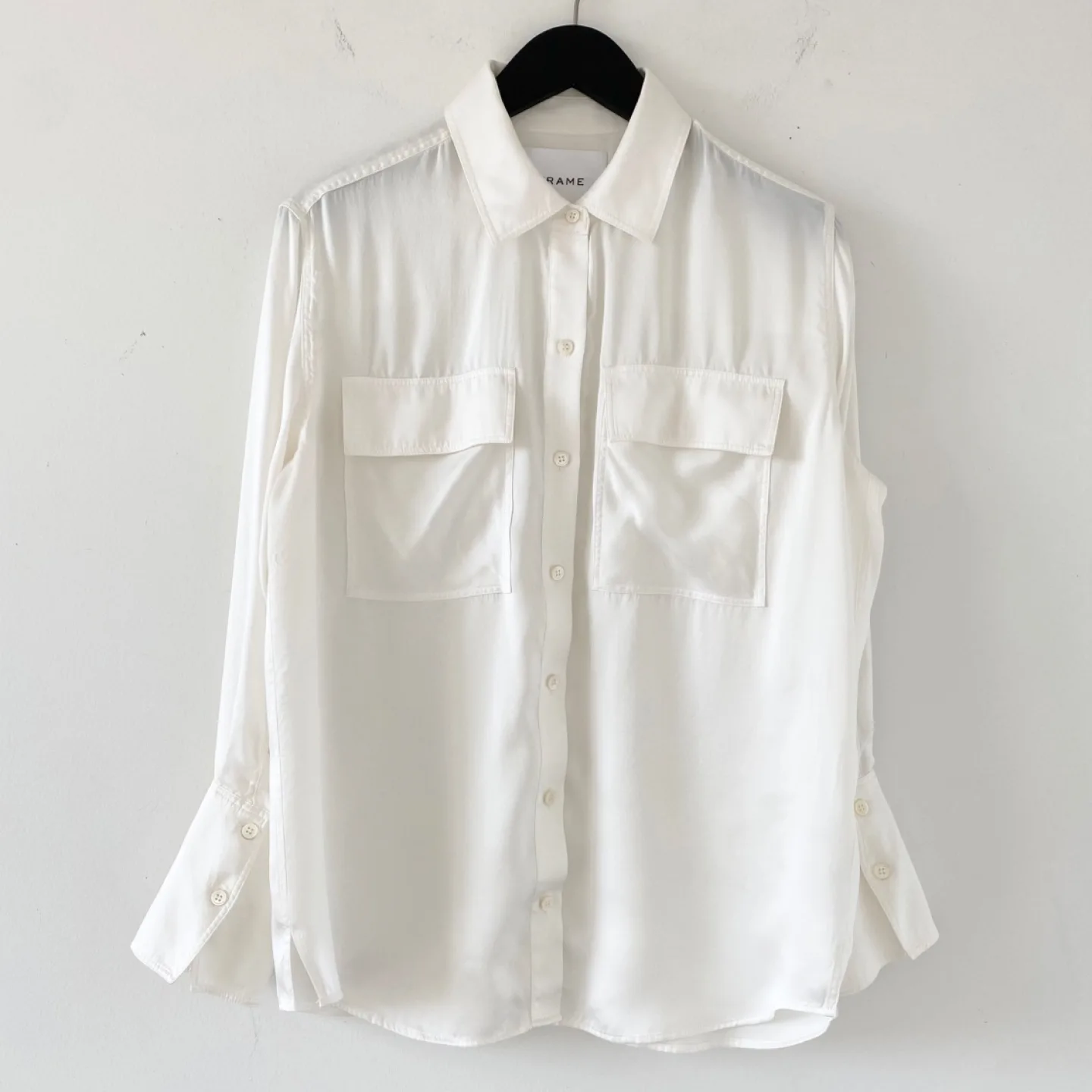 Frame 100% Silk Boyfriend Button-Up Shirt image indicator(5)