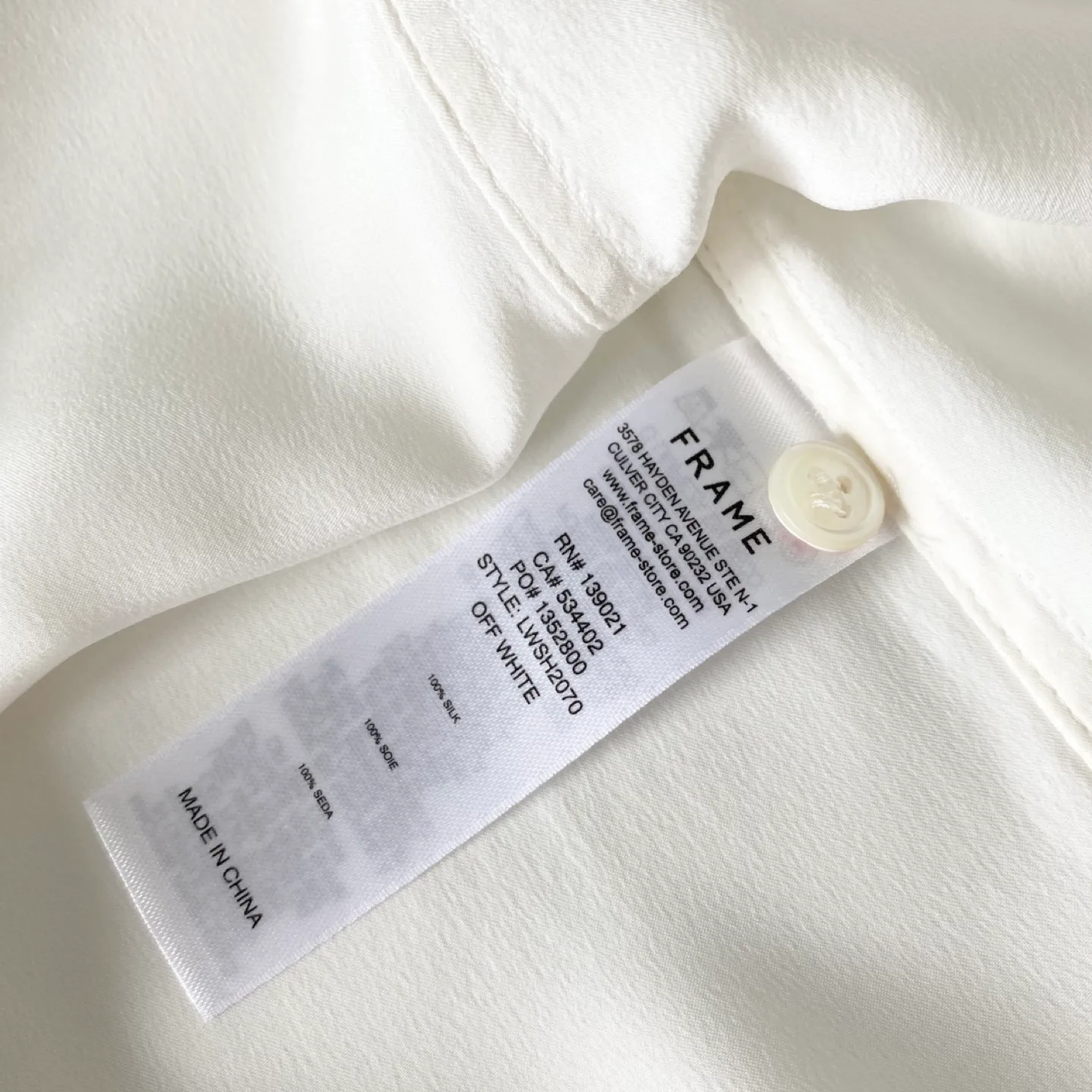 Frame 100% Silk Boyfriend Button-Up Shirt image indicator(10)