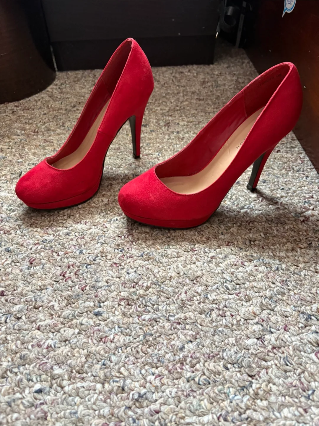 Red Suede Heels - Size 4/37 image indicator(2)
