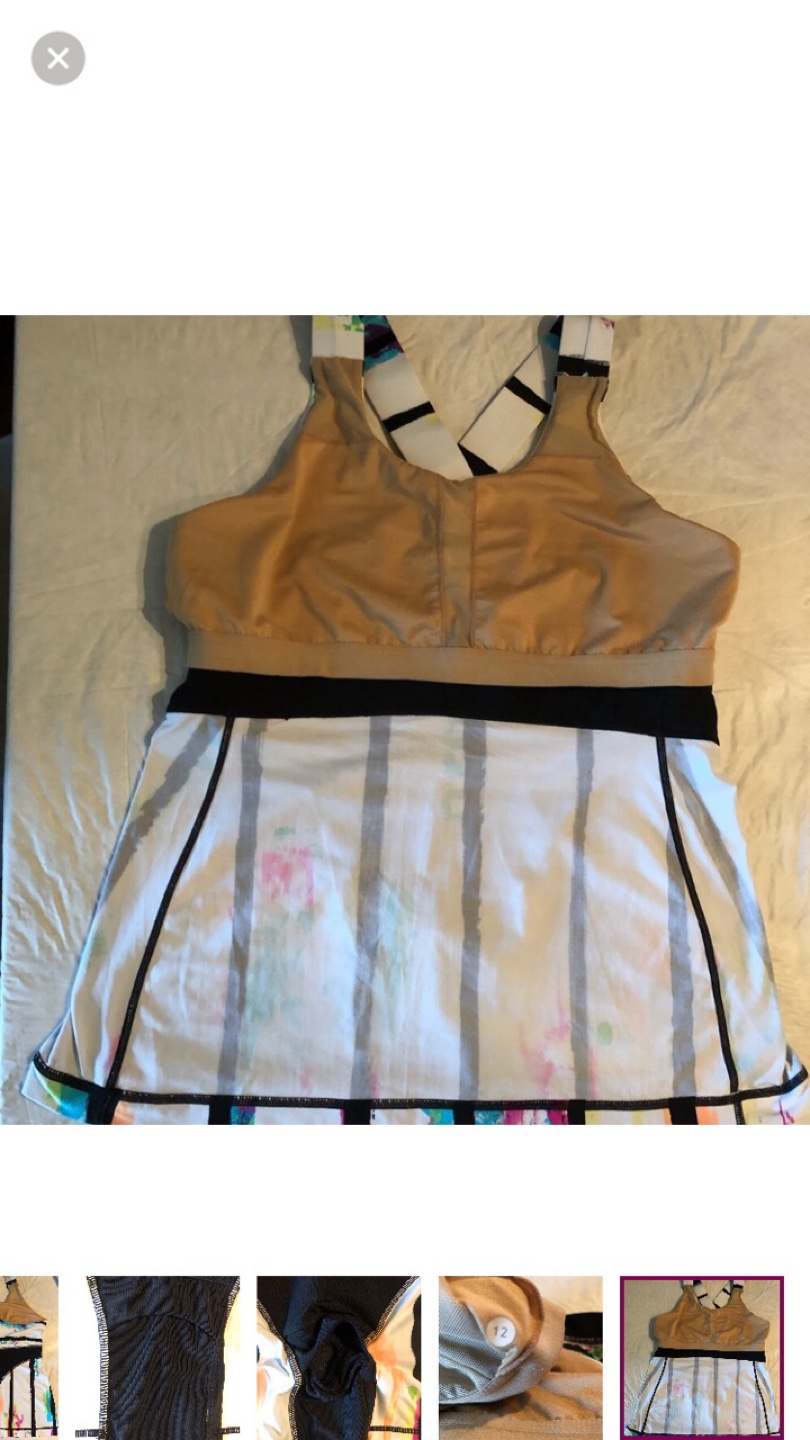 Lululemon Size 12 Tank Top -  Watercolour Print - photo 5