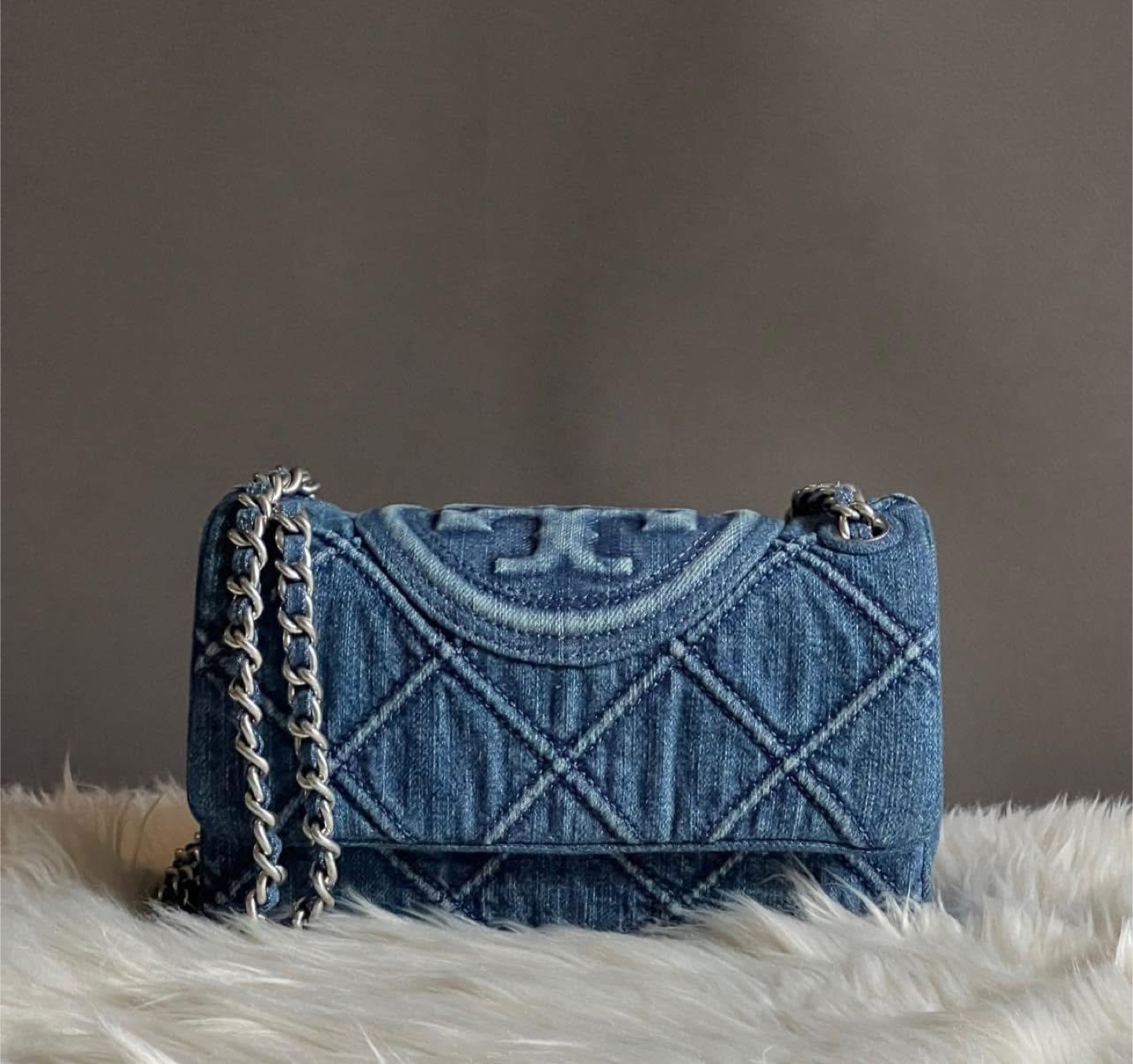 Tory Burch Small Fleming Soft Denim Convertible Shoulder Bag - photo 2