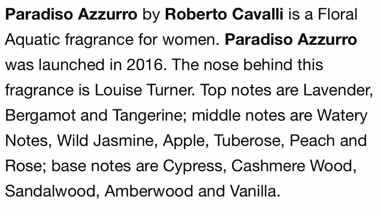 Roberto Cavalli Paradiso Azzurro Eau de Parfum image indicator(5)