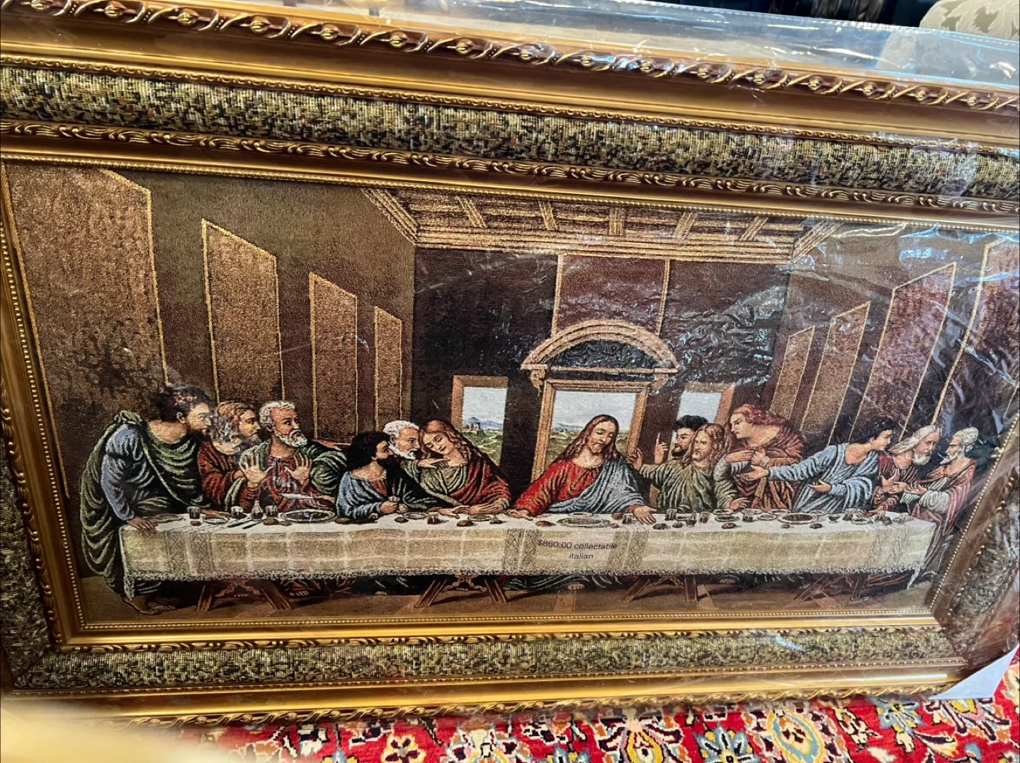 Antique Framed Tapestry of The Last Supper image indicator(10)