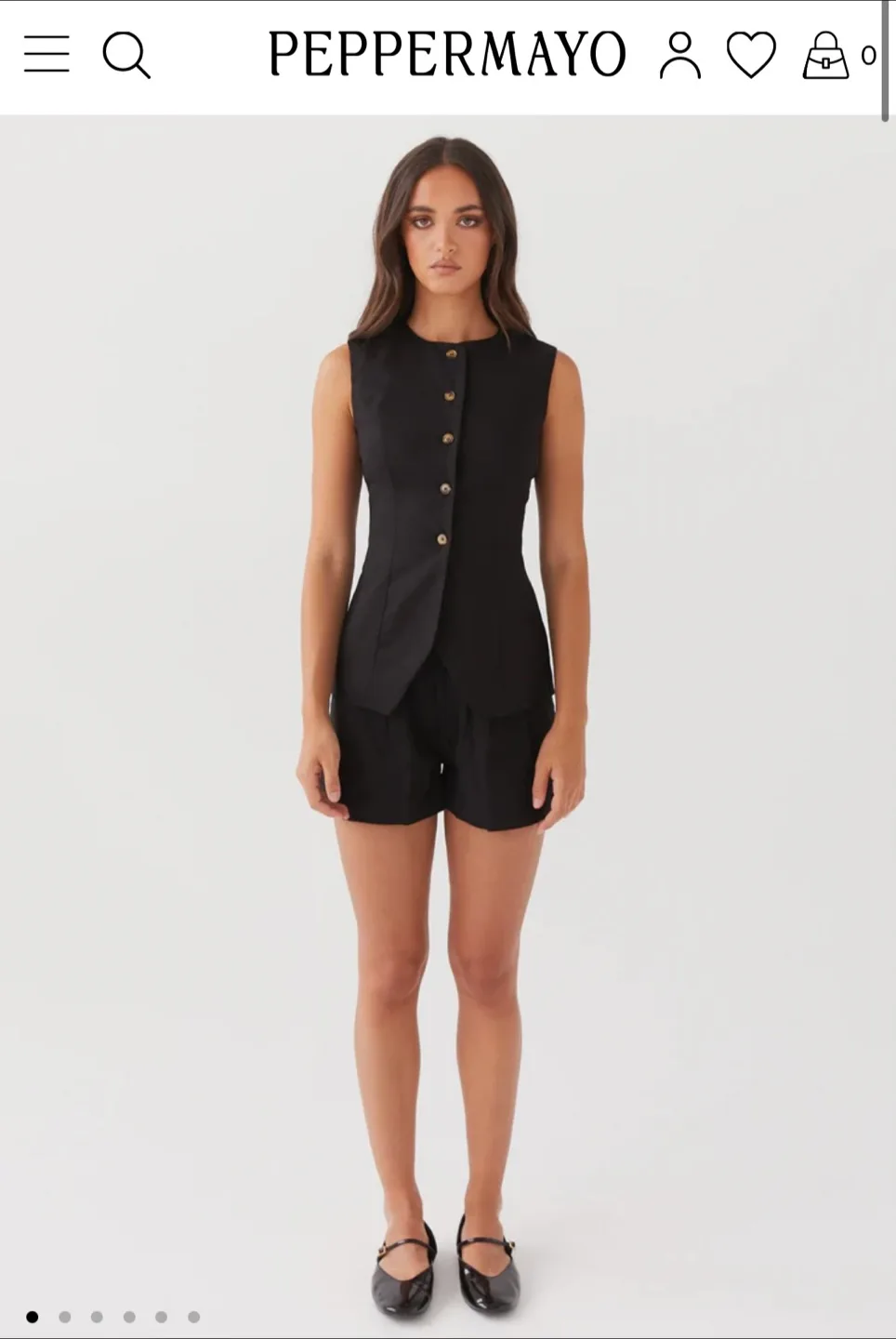 Peppermayo Black Linen Shorts (0) thumbnail