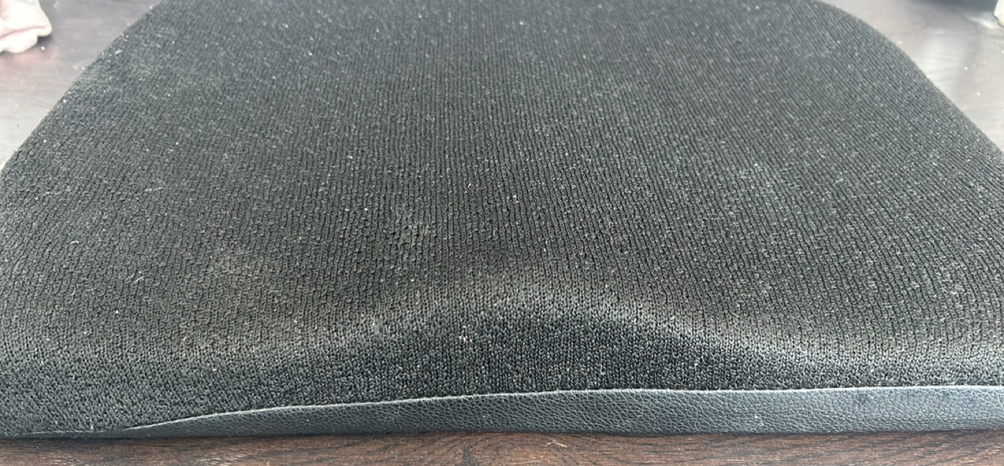 Black Office Chair Cushion with handmade cover