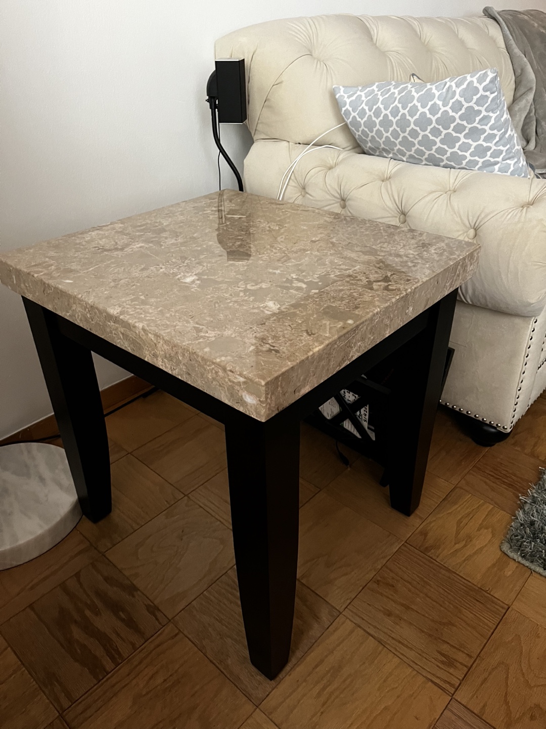 Marble Top End Table