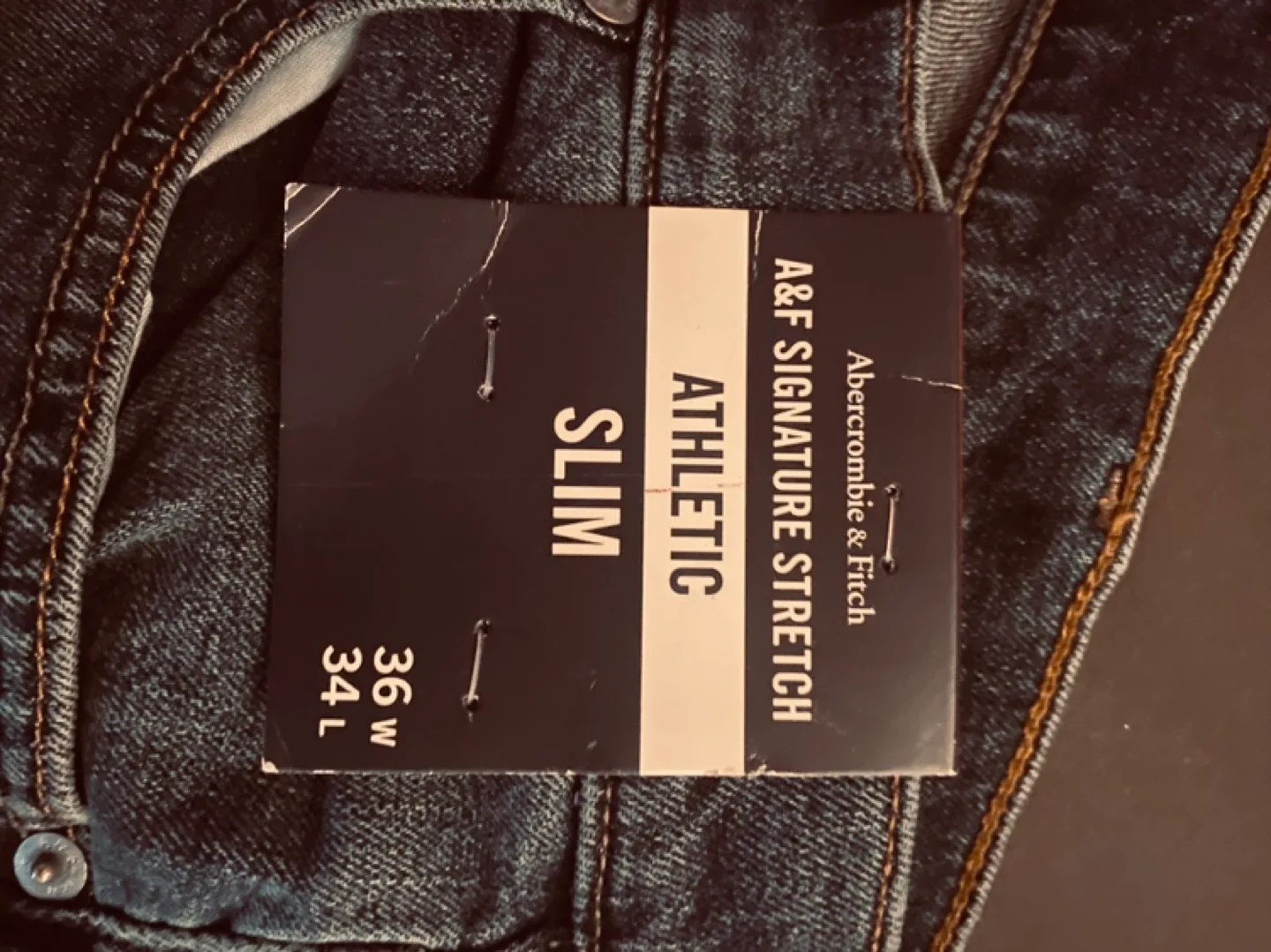 Abercrombie & Fitch Athletic Slim Jeans - Size 36x34 image indicator(5)