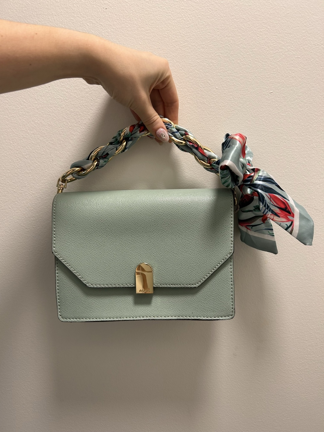 Brand New ALDO Sage Green Chain Strap Crossbody Bag - photo 2