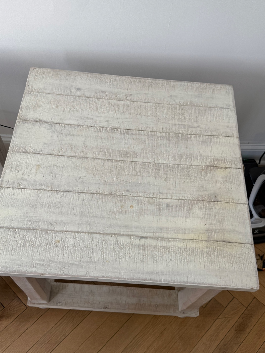 Pair of White Farmhouse End Tables