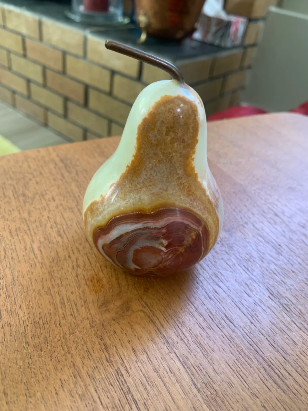 Vintage Agate Pear Paperweight thumbnail