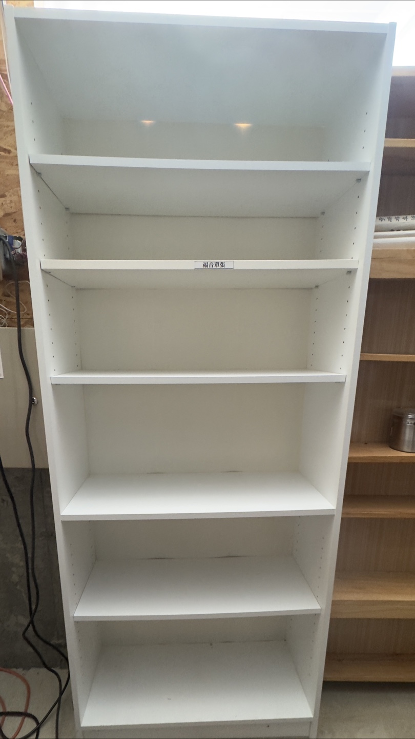 Tall White Bookshelf - 6 Shelves - photo 2