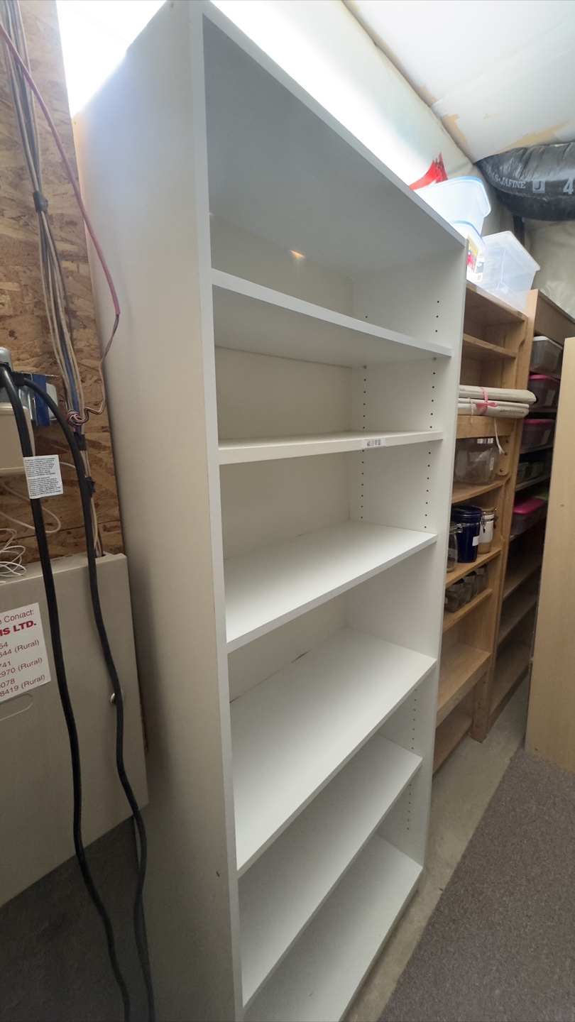 Tall White Bookshelf - 6 Shelves - photo 3