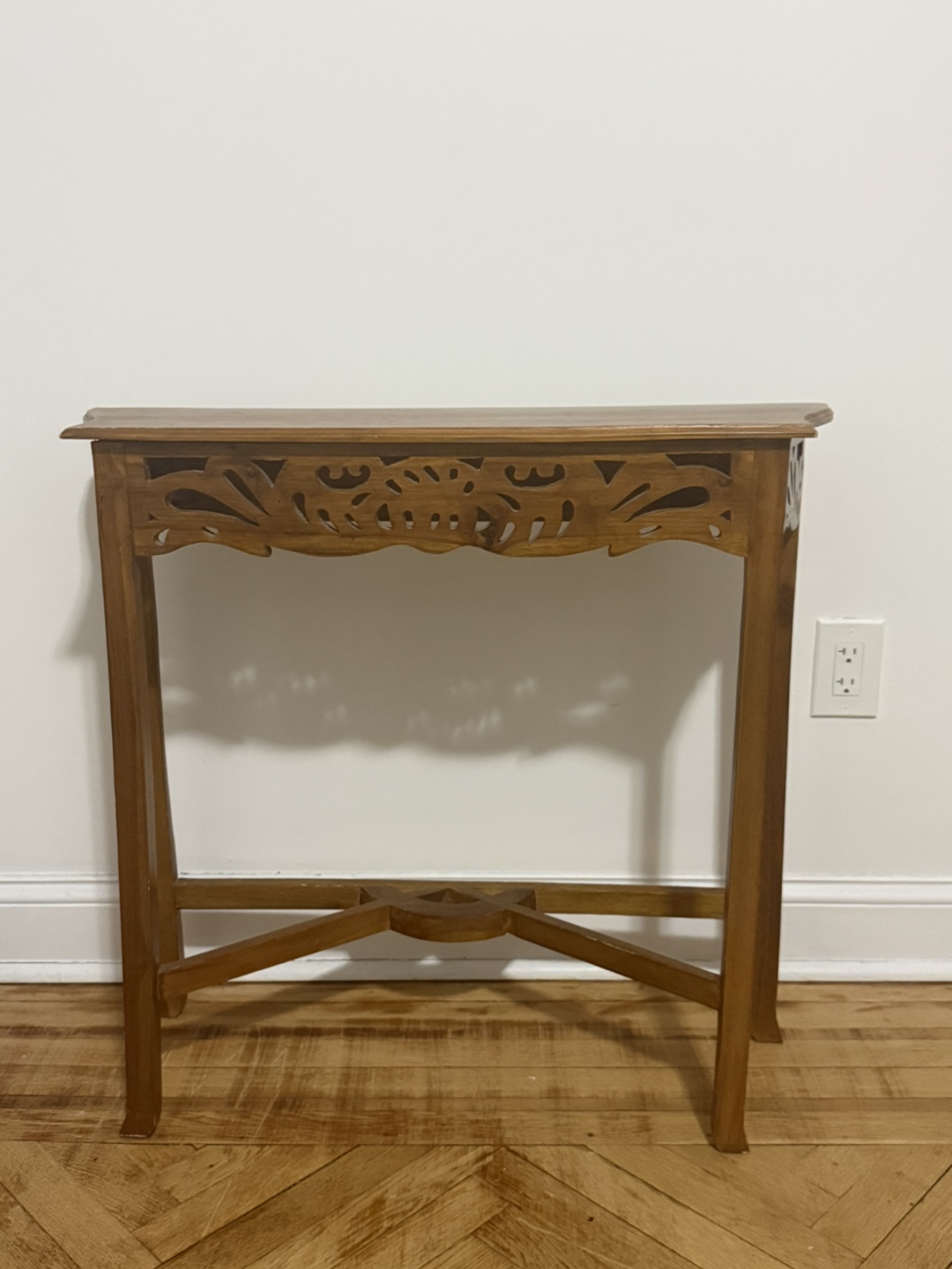 French Style Hand-Carved Wooden Console Table - photo 3