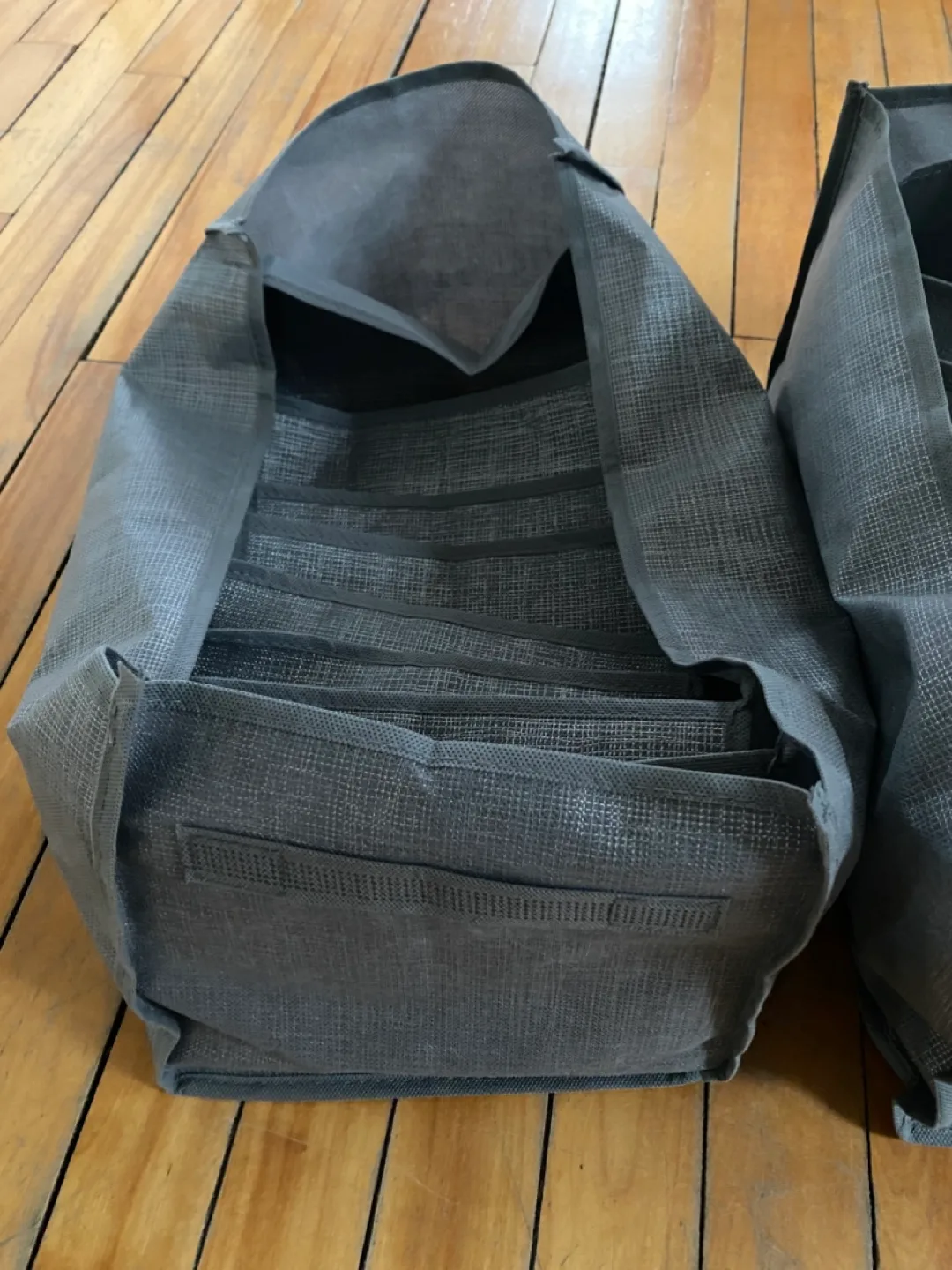 Set of Two Grey Fabric Drawer Organizers image indicator(3)