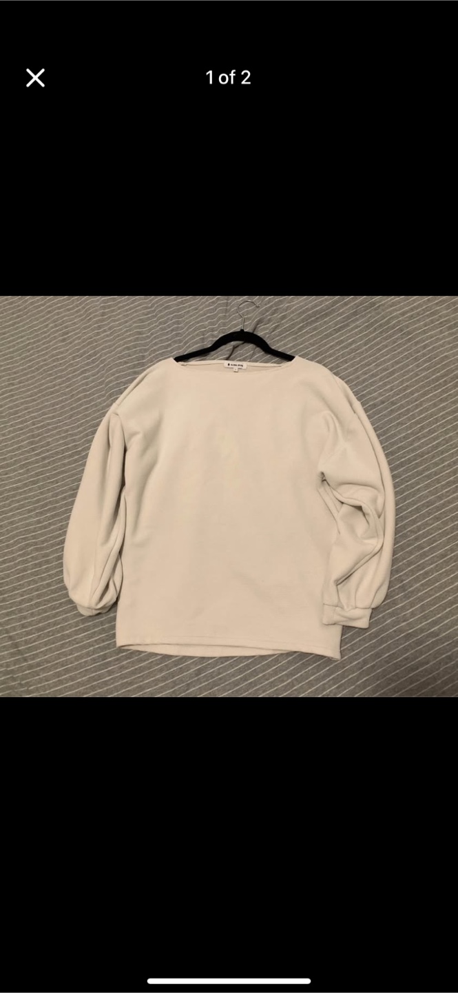 Cream-coloured, long-sleeve sweater