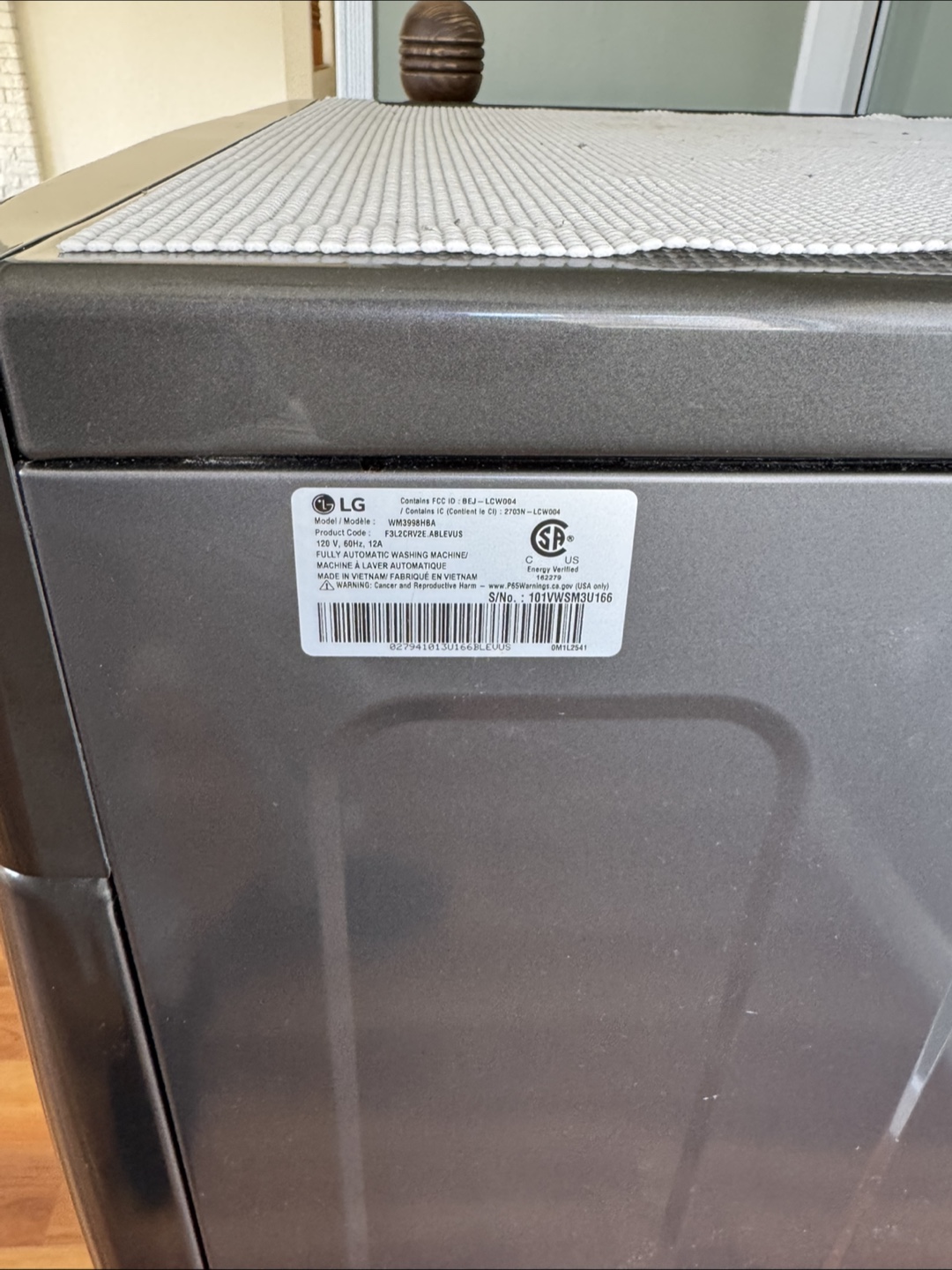 LG Inverter Direct Drive Washer - photo 3
