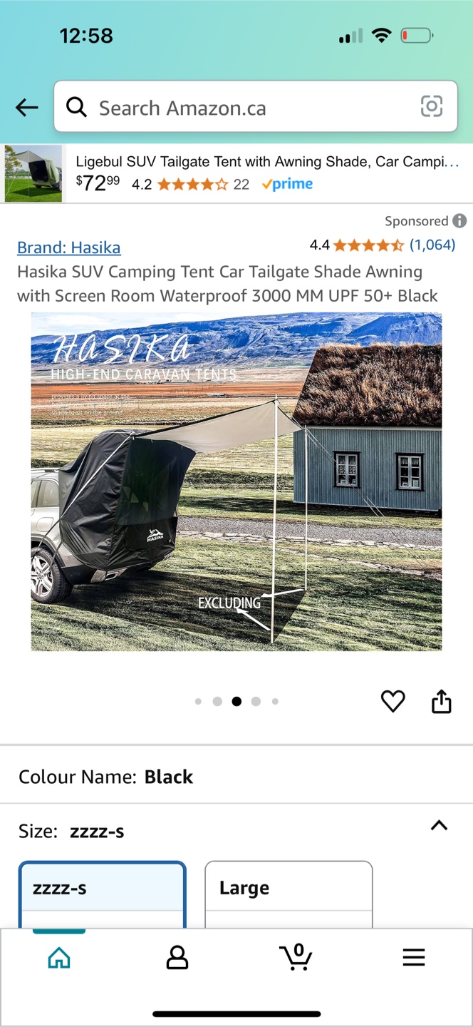 Tailgate Tent - Black - Large - photo 3