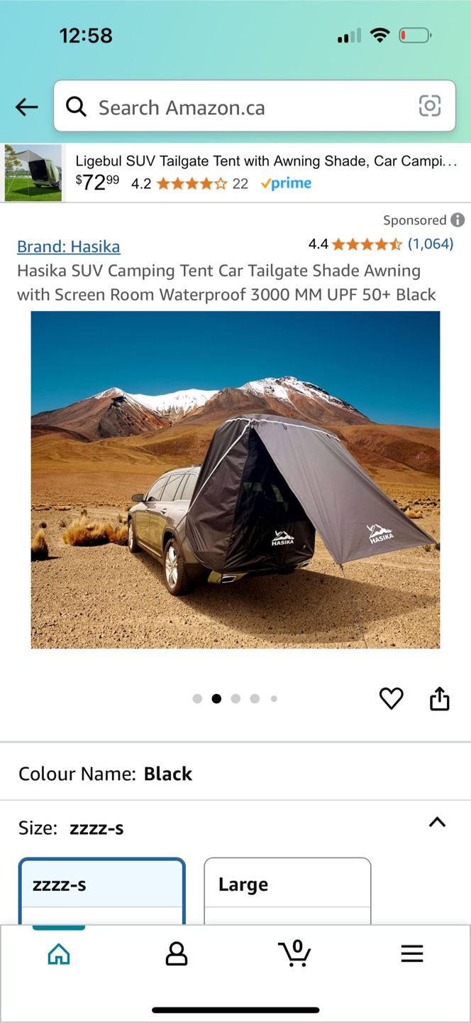 Tailgate Tent - Black - Large