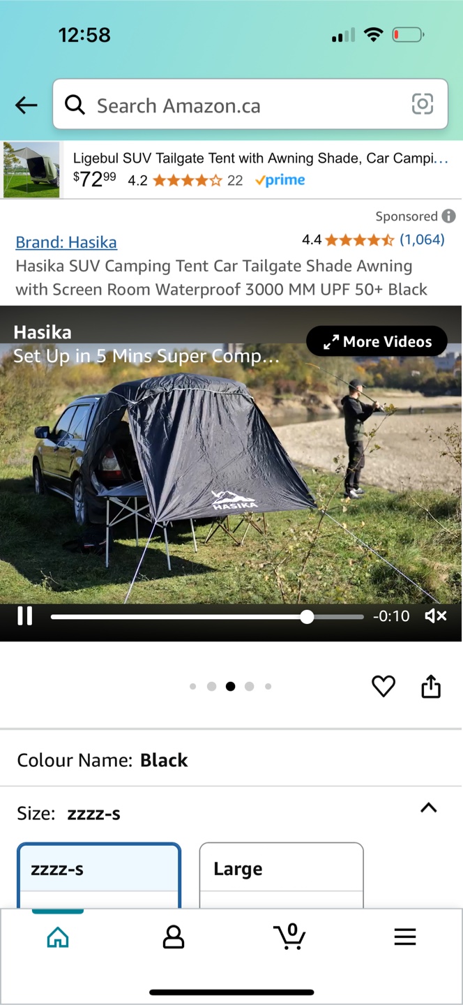 Tailgate Tent - Black - Large - photo 2