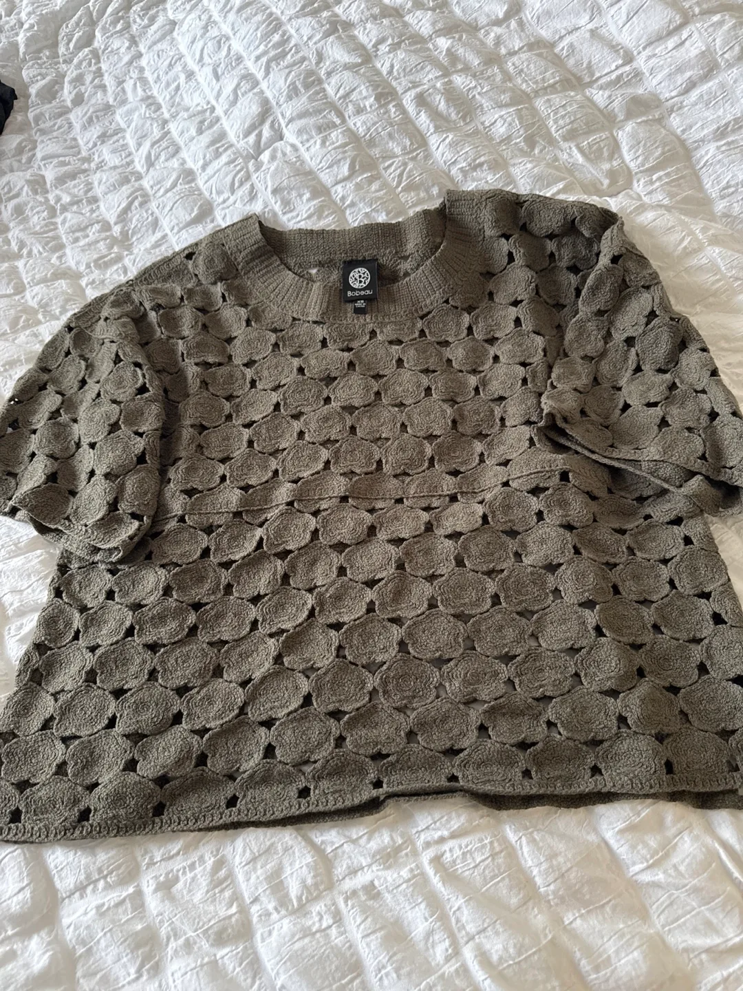Bobeau Crochet Knit Top - Size XS thumbnail