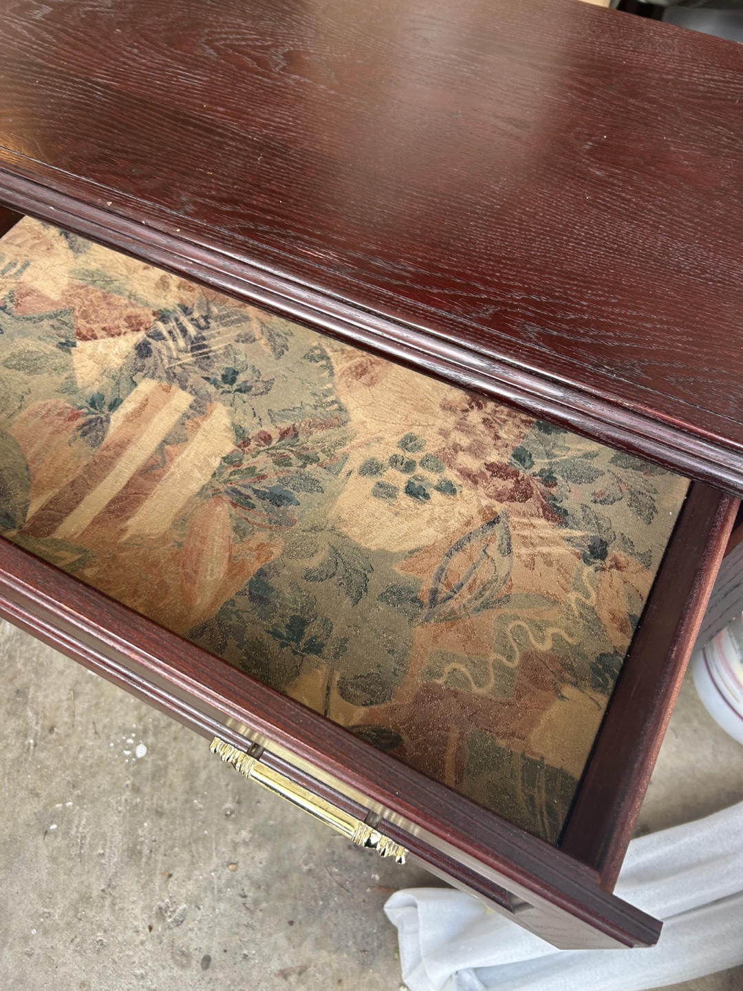 Dark Wood Cabinet with One Drawer and Two Doors - photo 2