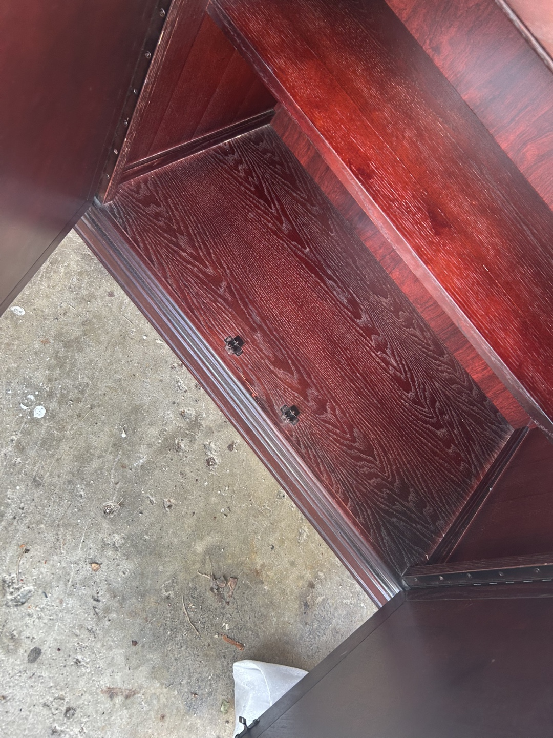 Dark Wood Cabinet with One Drawer and Two Doors - photo 3