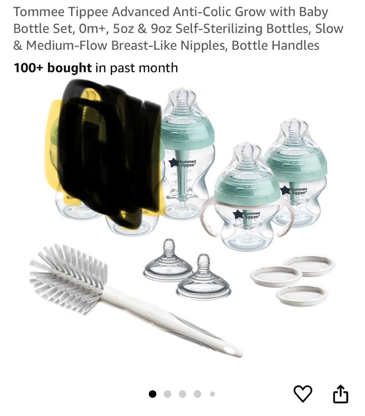 New Tommee Tippee Advanced Anti-Colic Grow with Baby Bottle Set thumbnail