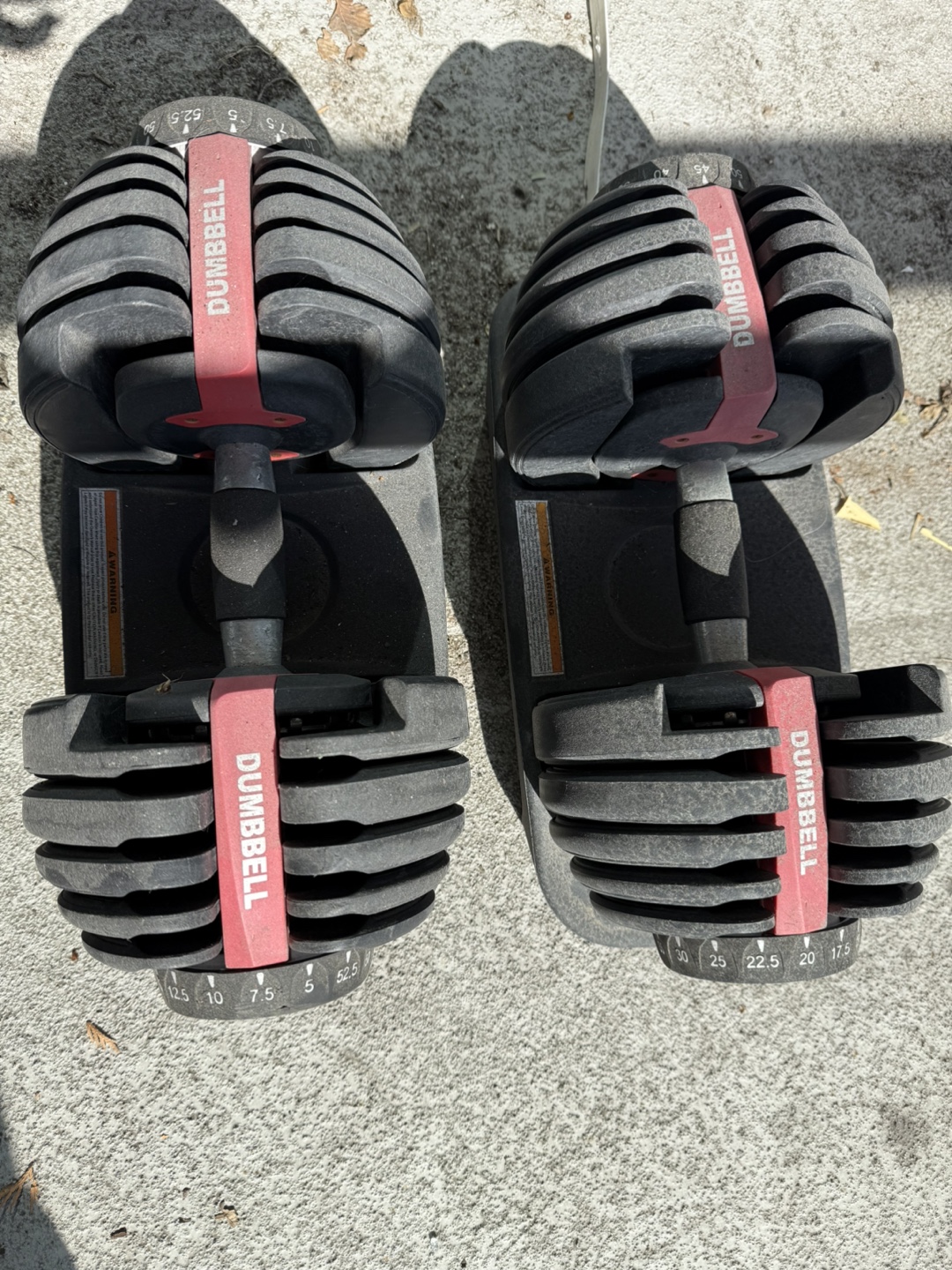 Pair of Adjustable Dumbbells