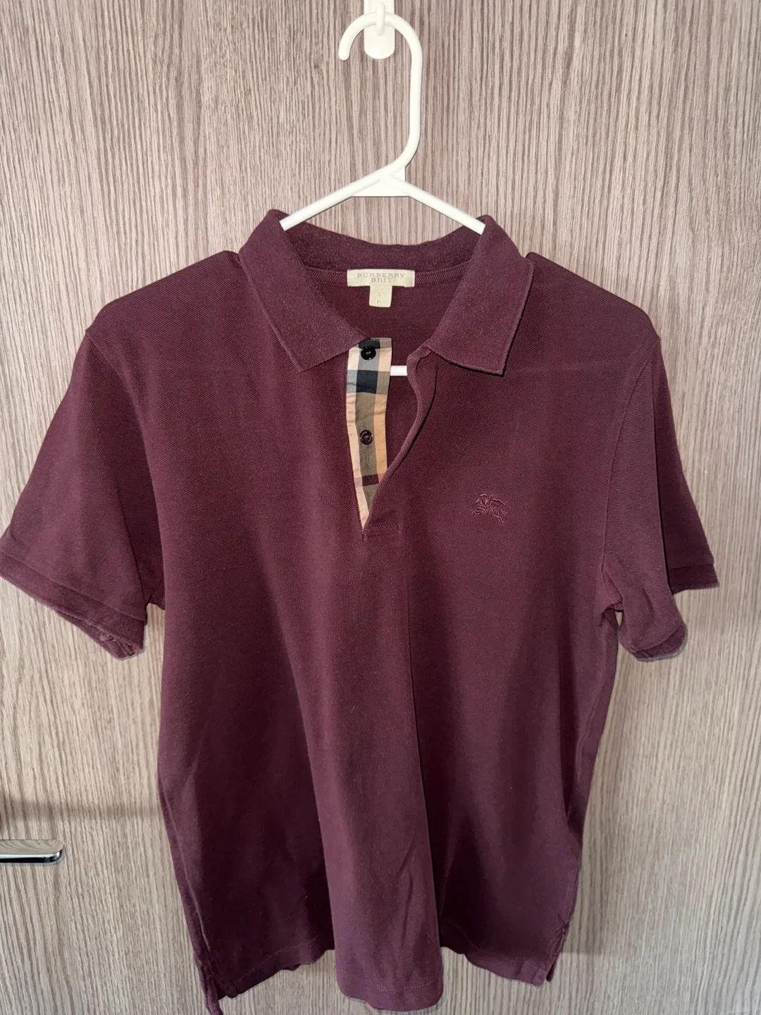 Burberry Men's Maroon Polo Shirt thumbnail