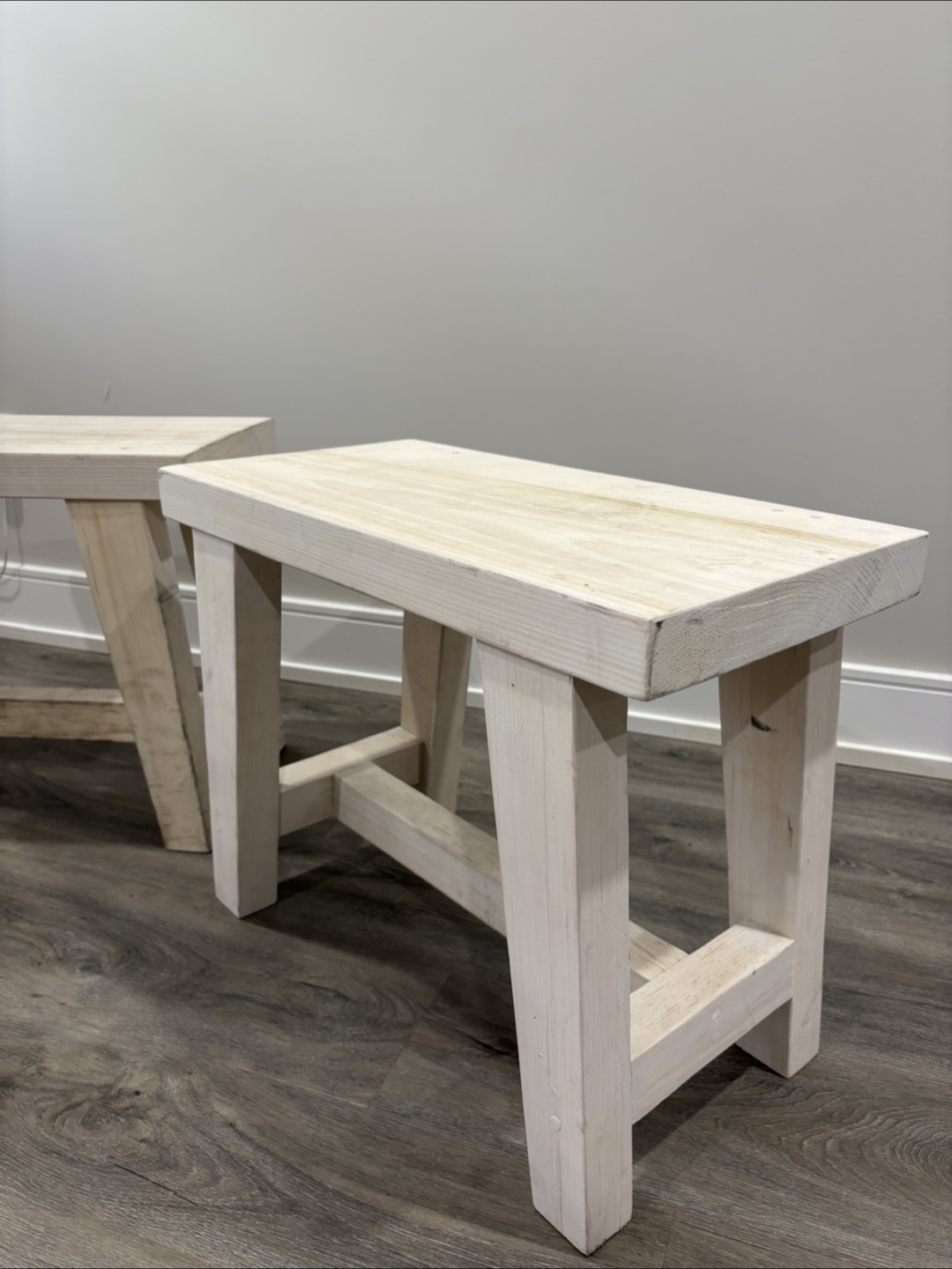 Rustic Wooden Benches - photo 3
