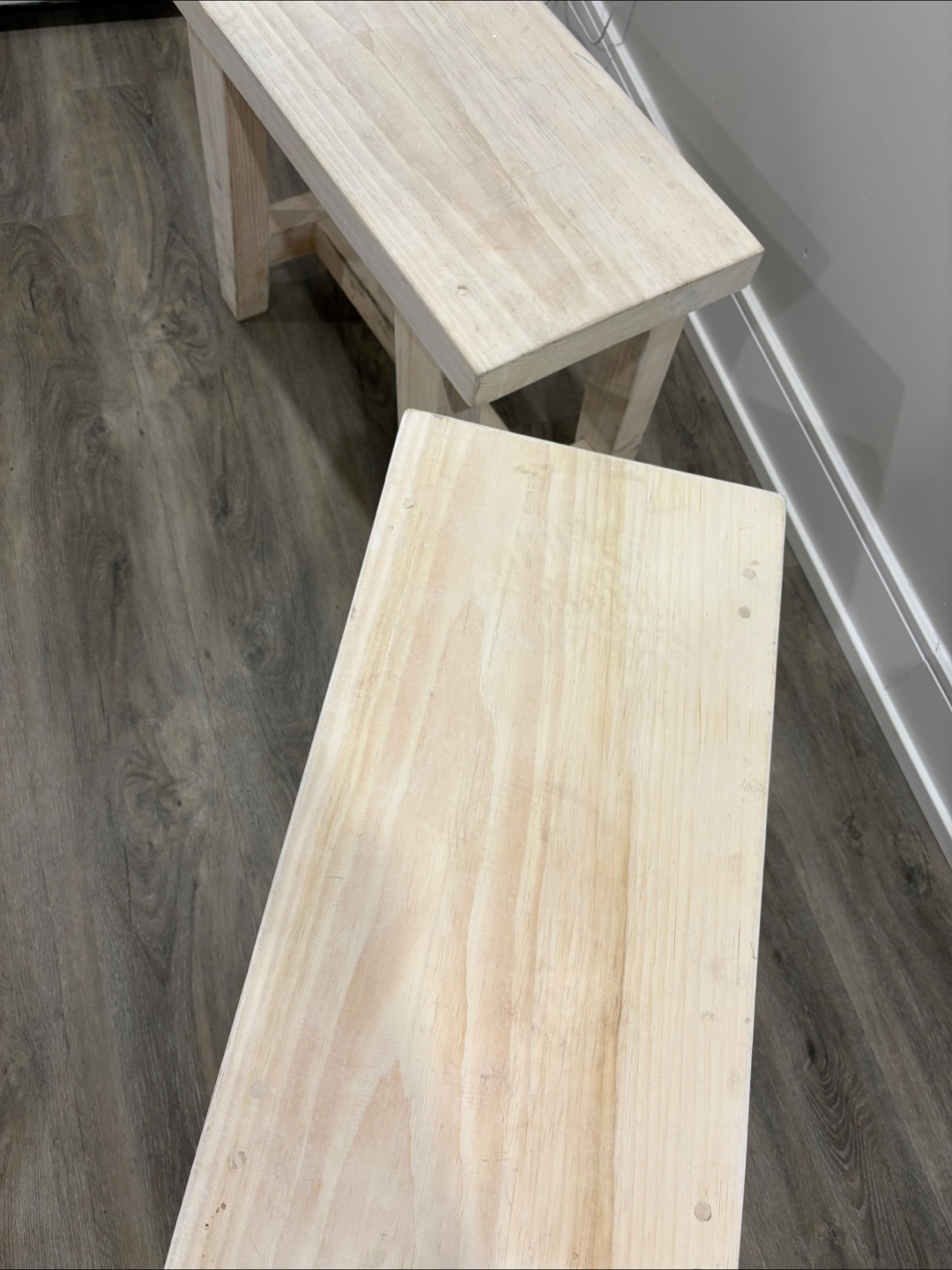 Rustic Wooden Benches - photo 4